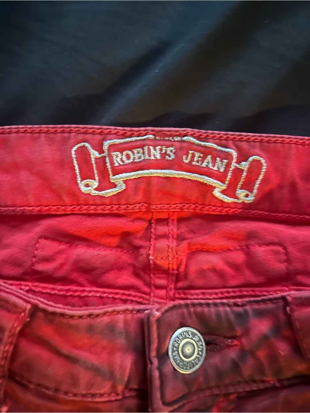 Robin's Jean Red Waistband Denim